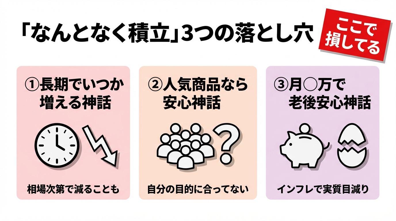 「なんとなく積立」3つの落とし穴