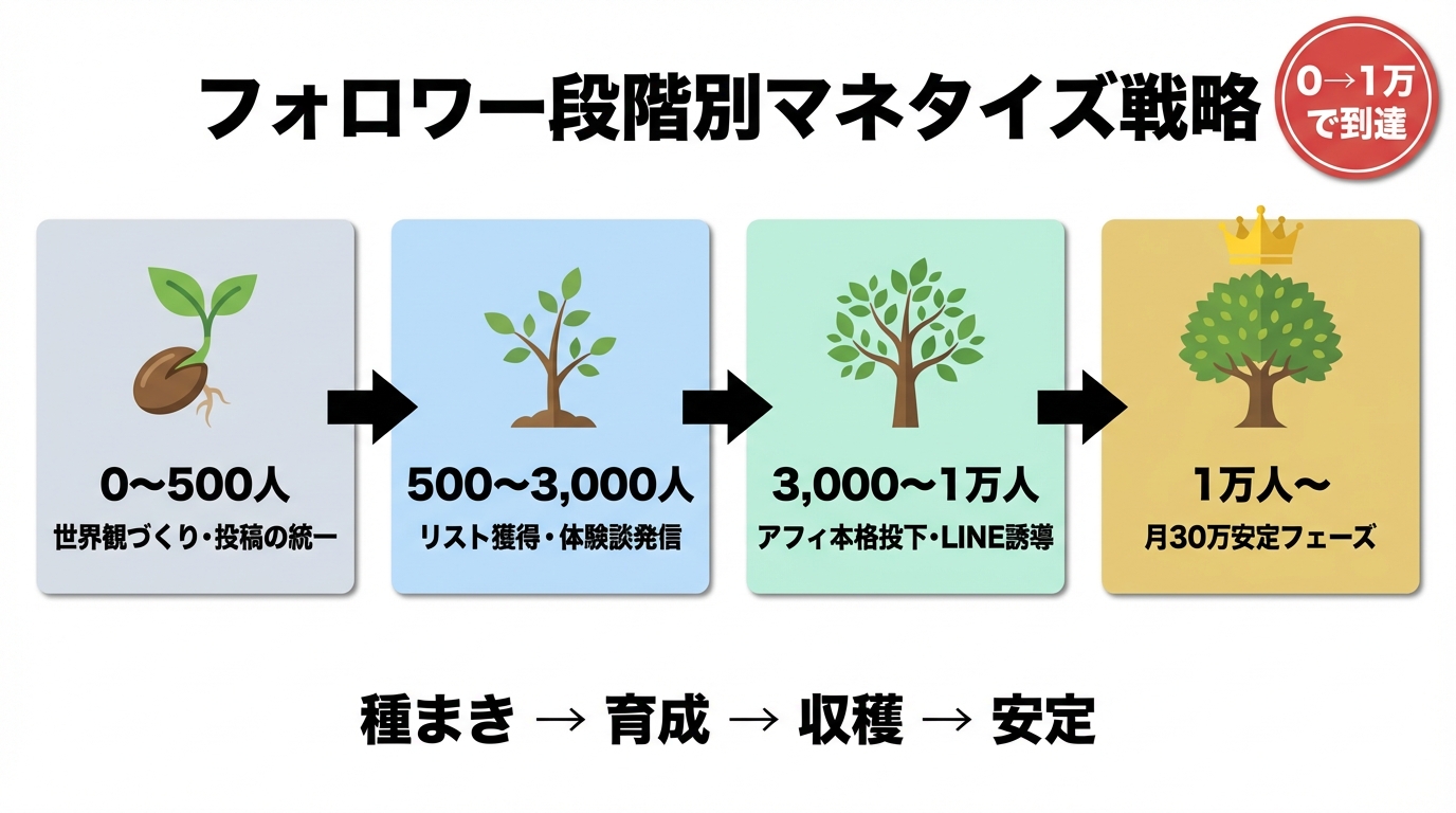フォロワー段階別マネタイズ戦略
