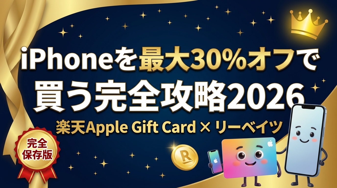 iPhoneを最大30%オフで買う方法 楽天Apple Gift Card完全攻略2026