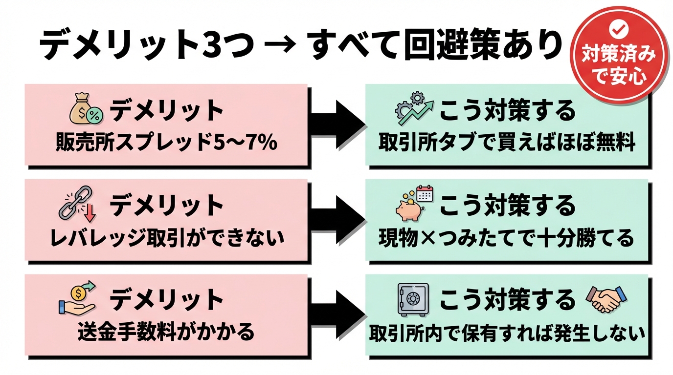 コインチェックのデメリット3つと回避策
