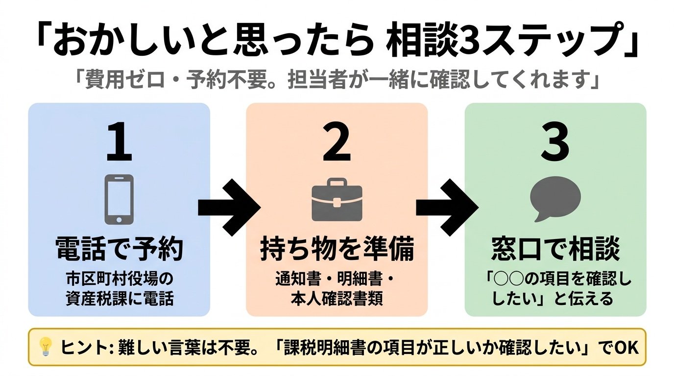 役所に相談する3ステップ