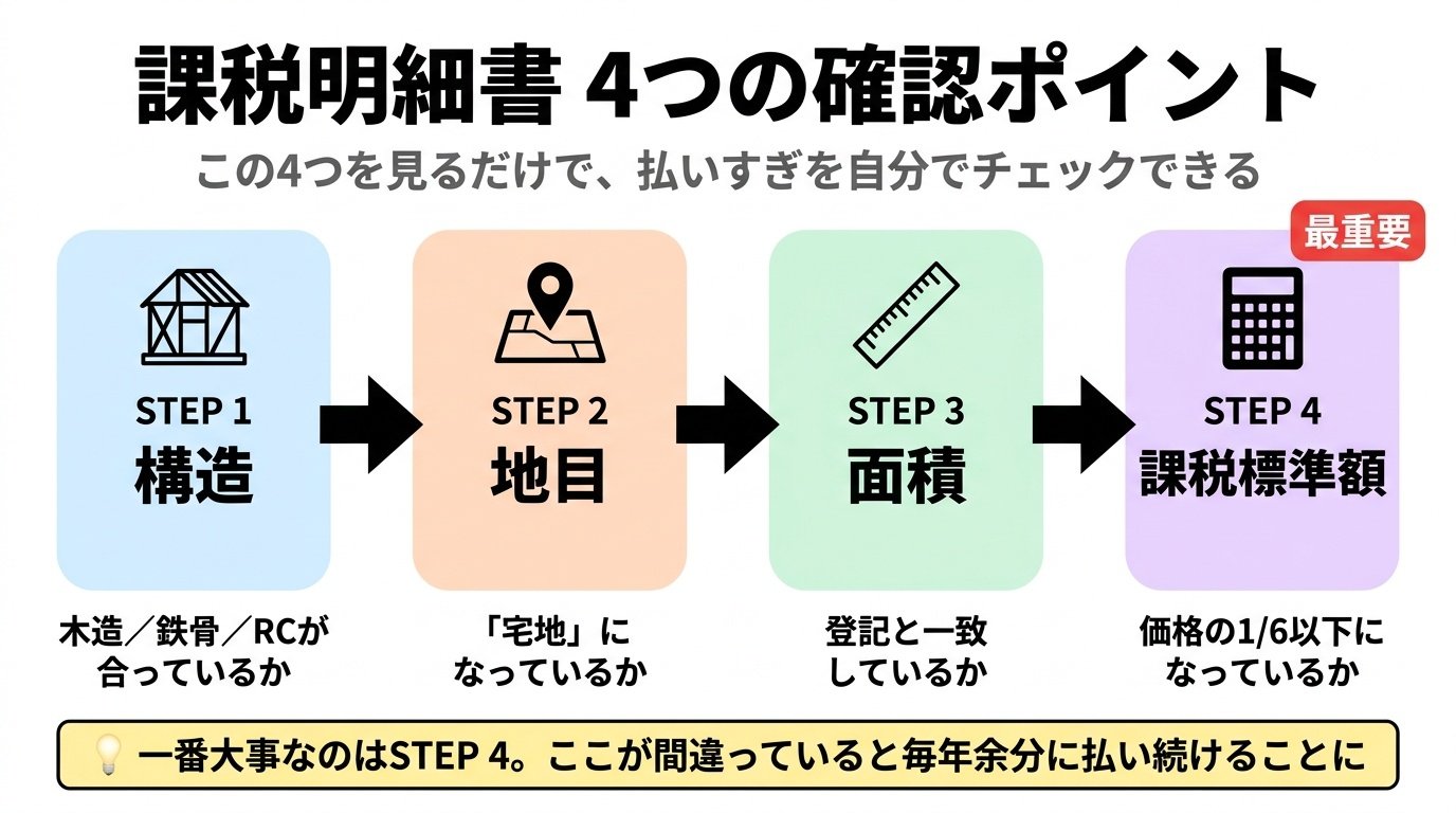 課税明細書 4つの確認ポイント