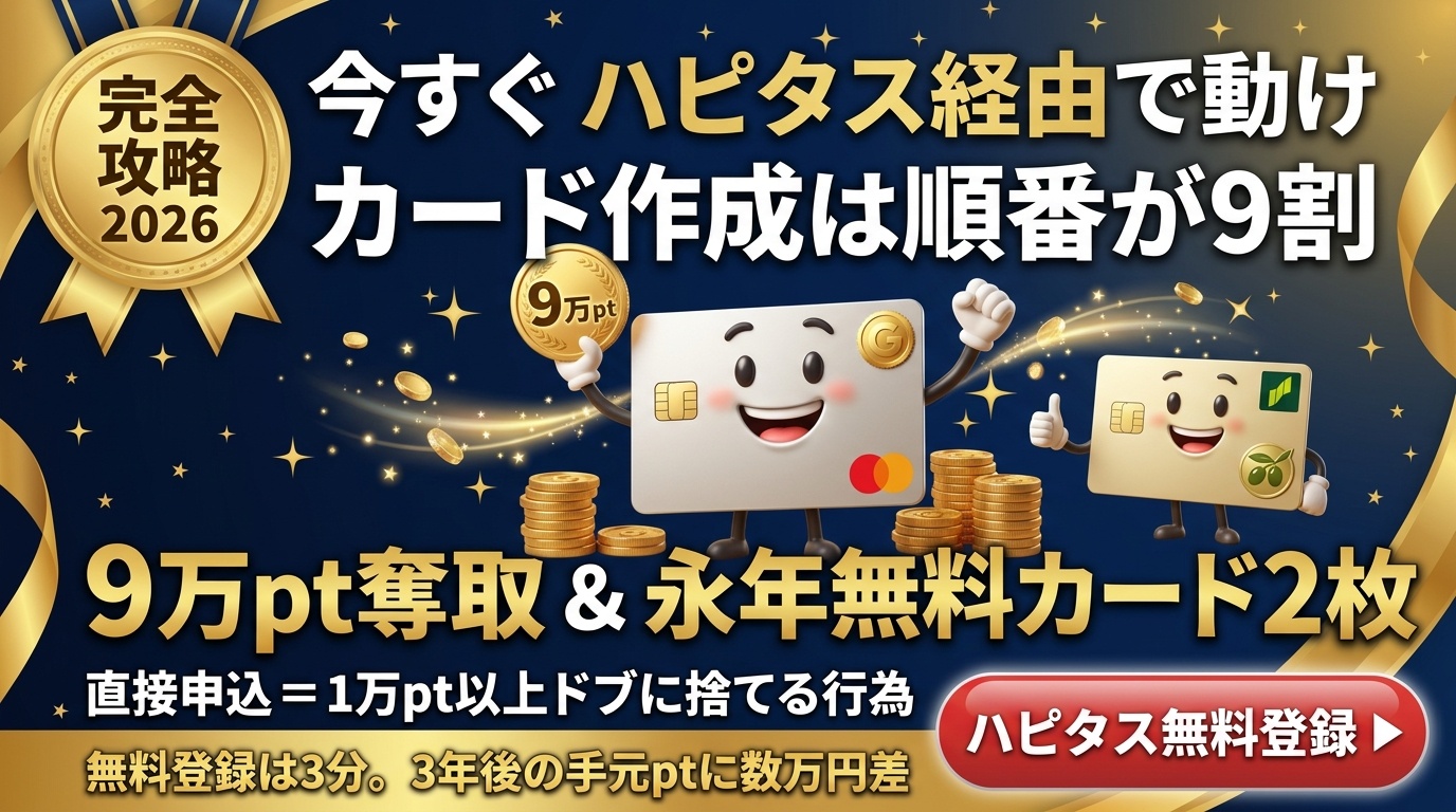 今すぐハピタス経由で動け 完全攻略2026